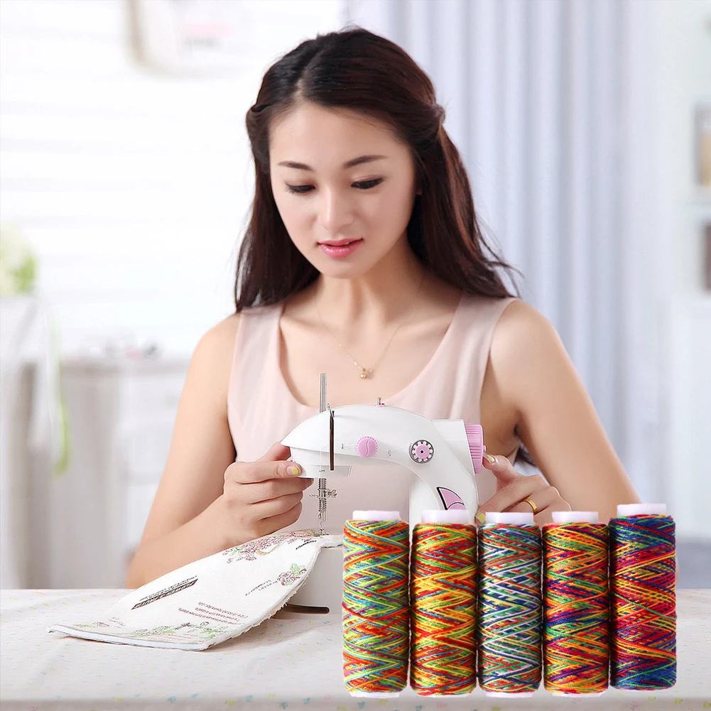 

5pcs Hand Stitched Denim Thread Line DIY Sewing Threads Tools For Bags Jeans Handwork Sewing Accessories Color At Random