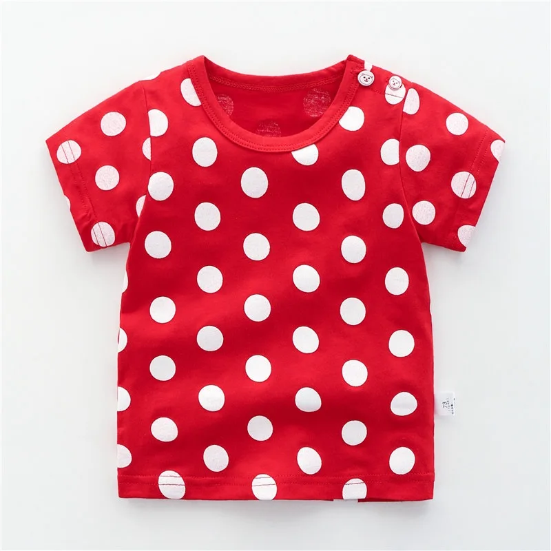 CROAL CHERIE Baby Girls Boys T-Shirt Cotton Children's Shirts Fashion O-Neck Kids Girls Summer Children Clothing Tops 73-110cm  (13)