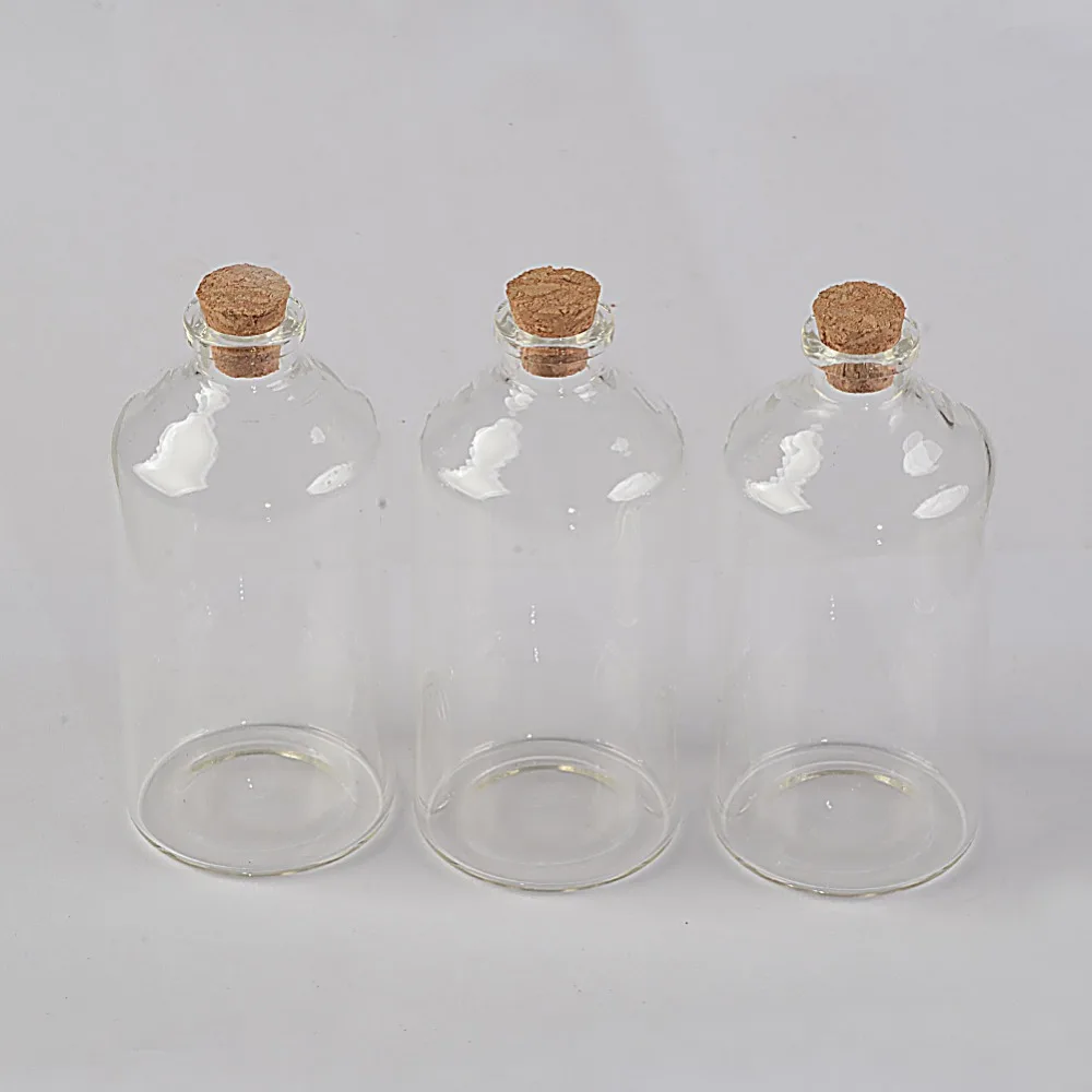 Big Transparent Glass Cork Bottles Vials Jars Empty Storage Wishing Bottles Decorative Gift Diy2