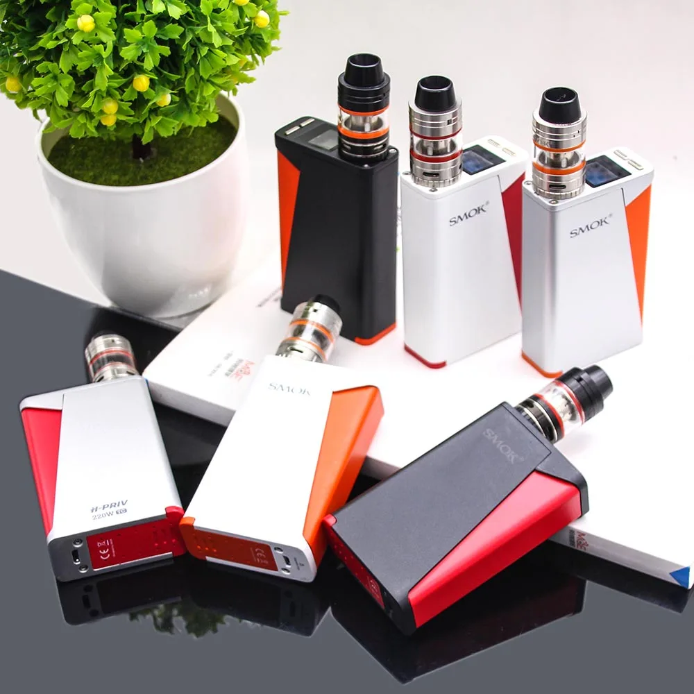 

Original SMOK H-PRIV Starter KIT 220W TC VW H PRIV Mod Vaporizer Micro TFV4 Tank E cigarette Vape KIT With Screen 18650 Battery