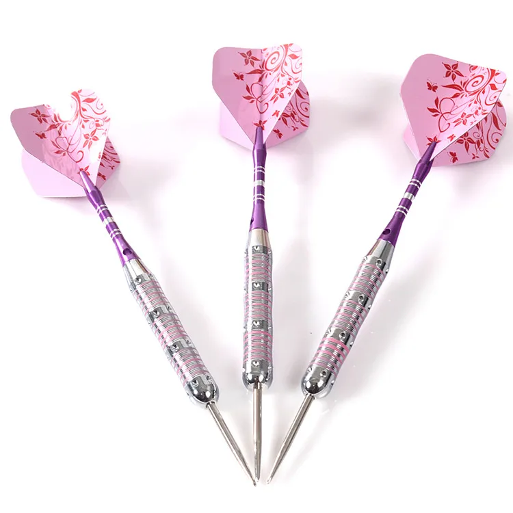 New CUESOUL 3pcs 23g 15.5cm Professional Steel Tip Darts With Needle Alloy Alu Dart Shaft Pink PET Flight|dart pink|darts sporttip remover |