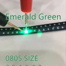 3000 шт. XIASONGXIN светильник зеленый 0805 SMD светодиодный светильник диоды чистый зеленый изумруд 520-530nm 3,0-3,4 v