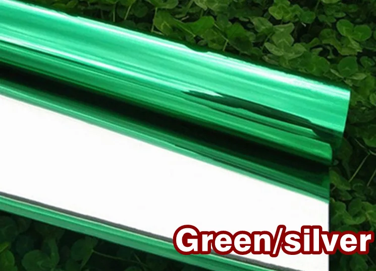 

Green Mirror Chrome window Tint Film Reflective Window Tint Film For Glass building office Size 1.52x30M 5X98ft