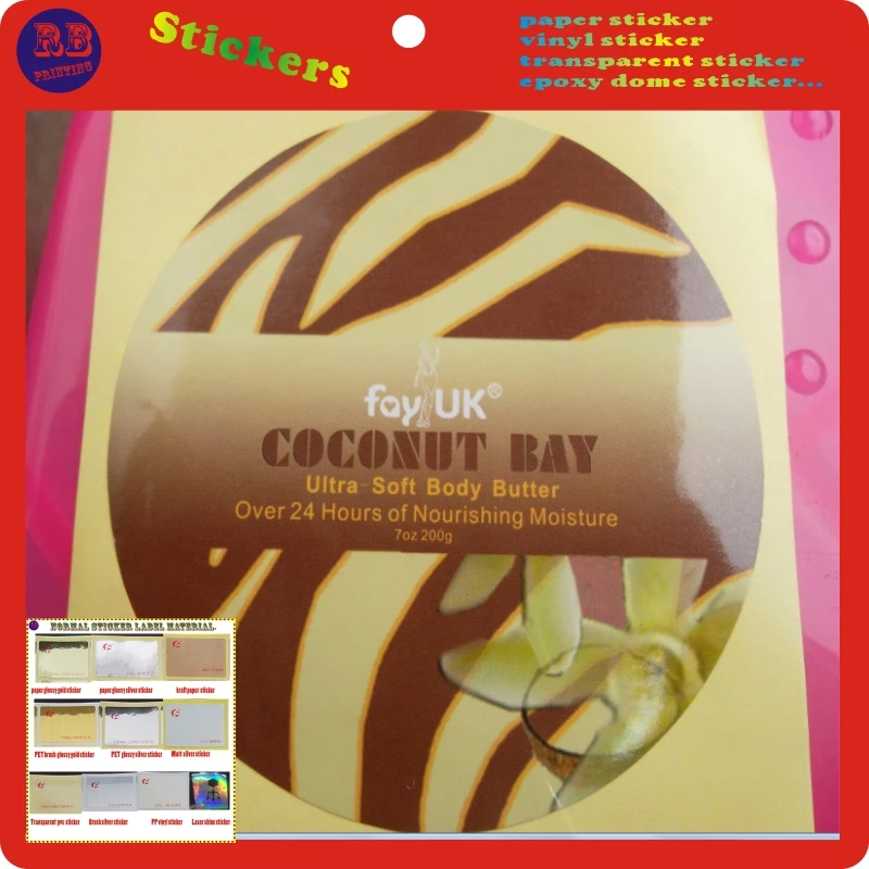 

adhesive sticker label printing custom/glossy laminated or matte laminated