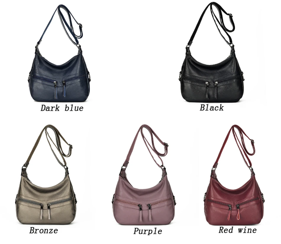 LONOOLISA, Двойная кожаная сумка на молнии, сумки через плечо для женщин,, роскошные сумки, женские сумки, дизайнерские сумки