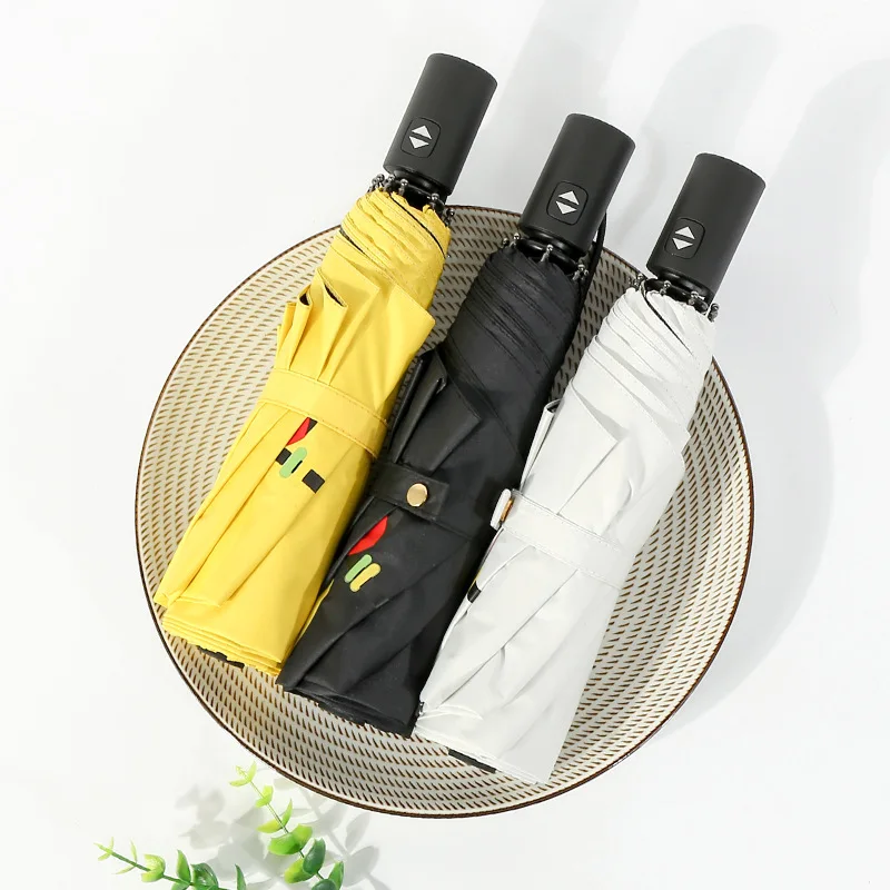 

Full Automatic Umbrella Cat Cartoon Cowboy Navy Evil Magic Black Glue Sun Protection UV Blue Umbrella