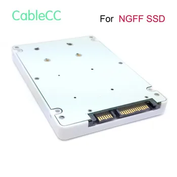 

B+M Key Socket 2 M.2 NGFF (SATA) SSD to 2.5 SATA Adapter Card Adapter with White Case