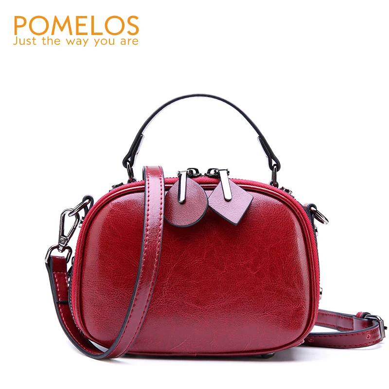 

POMELOS Genuine Women Leather Handbags 2019 New Fashion Crossbody Bags For Women Luxury Mini Handbag Bag For Women Shoulder Bag