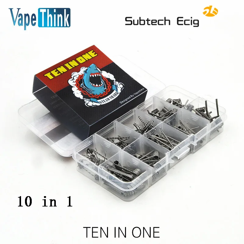 Vapethink 100 шт./кор. 10 в 1 предварительно построить Отопление провода нагревательная проволока для РБА/RDA/RTA электронный сигаретный бак