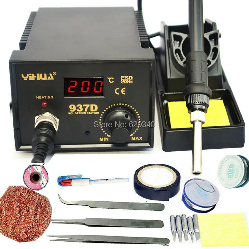 Паяльная станция Yihua 937D 50 Вт с керамическим нагревателем 220 В|iron soldering station|soldering