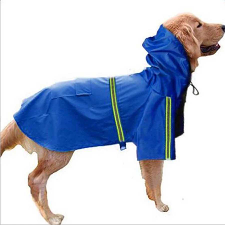 

Free Shipping Clothing Large Labrador Retriever Clothes Waterproof Plastic Solid Pet Clothes Raincoat for Dogs Waterproof YY011