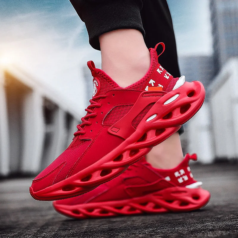 

Rommedal man's sneakers air mesh black white red color sneaker lightweight shock men casual shoes breathable footwear wholesale
