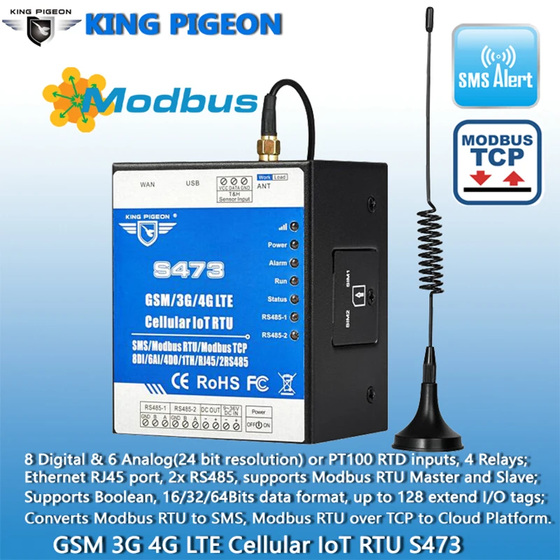 3g WCDMA Modbus шлюз с 2 RS485 может быть Mosbus Master& Slave RJ45 Ethernet Modbus TCP конвертер Поддержка 2 sim-карты