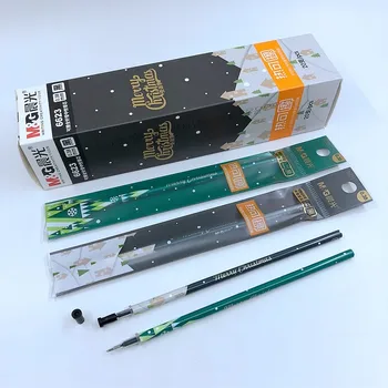

(6 Pieces/Lot) M&G Magic Erasable Gel Pen Refills 0.38mm Rod Black Ink Kawaii Korean Stationery Students Kids Writing Tools