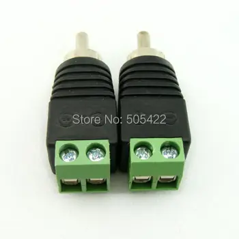

New terminal block to RCA male for TV Video adapter Cinch connector 100pcs/lot