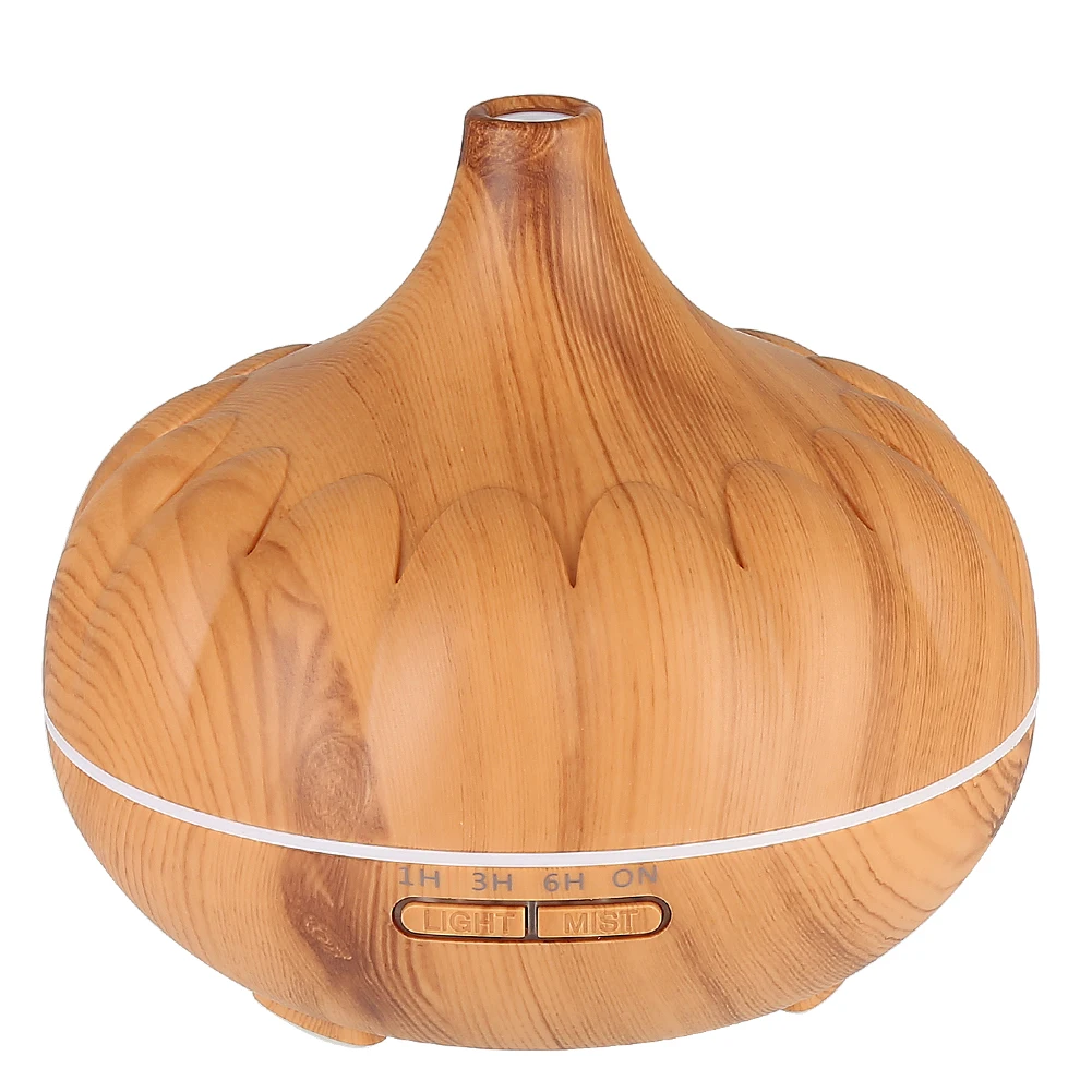 

Tinfence 400ml large capacity Aroma Essential Oil Diffuser Ultrasonic Air Humidifier Wood Grain 7 Color Changing LED Lights