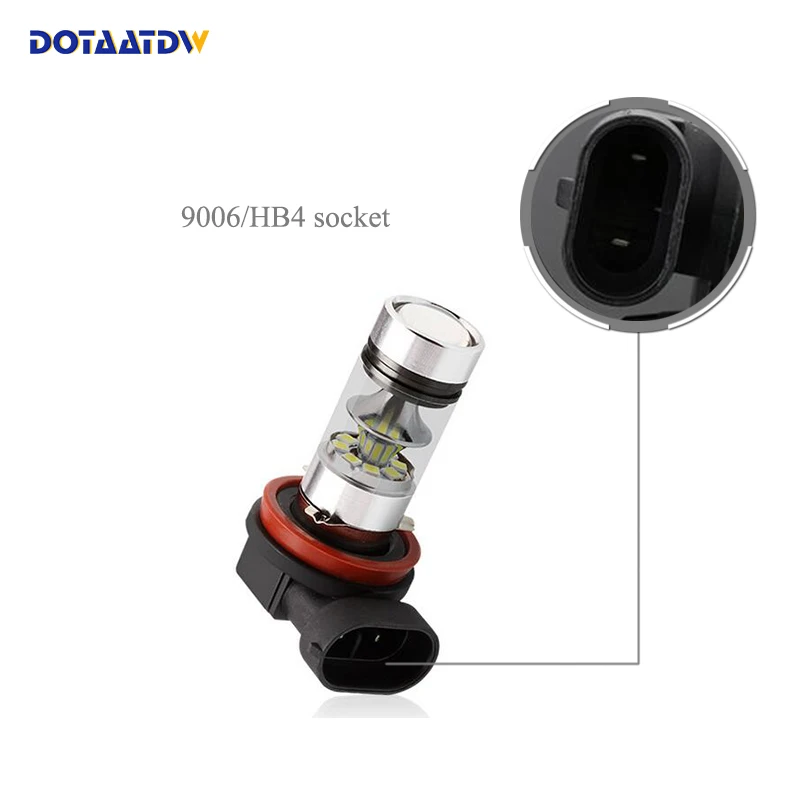 2x светодиодные 9006 HB4 светильник ing 3030 автомобиля SMD Led противотуманная фара
