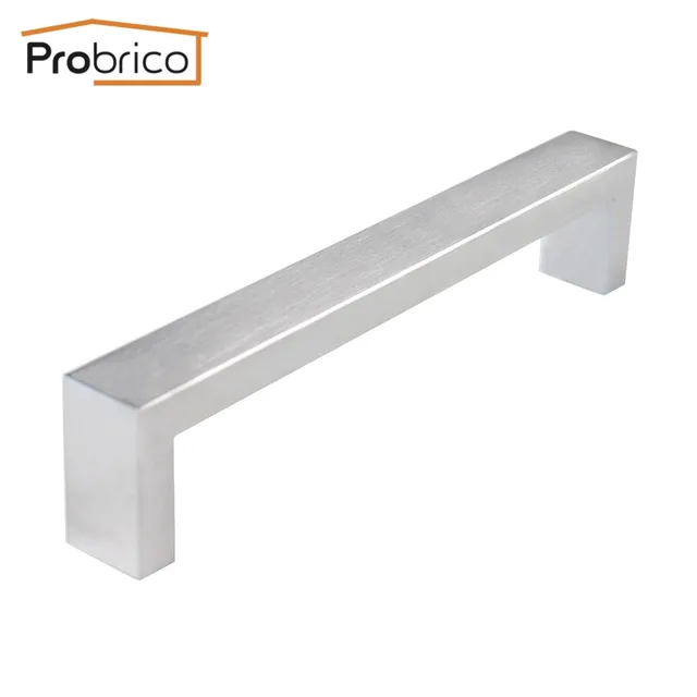 Probrico Cabinet Door Handle Square Bar Size 10mm 20mm Stainless Probrico Cabinet Door Handle Square Bar Size 10mm 20mm Stainless Steel Hole E 160mm Furniture