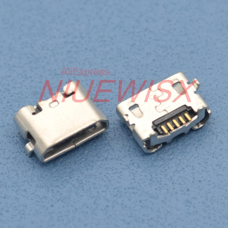 100 шт. micro USB 5pin jack обратный бык рога плоский рот пластина гнездо USB разъем бык рога Короткая игла mini usb