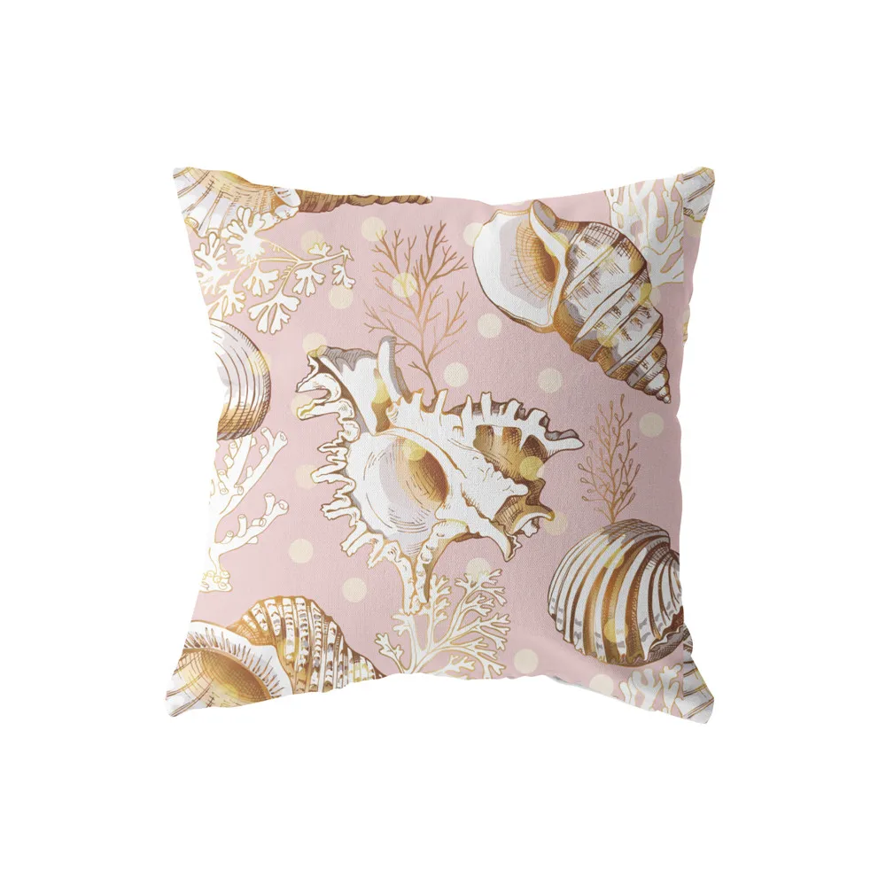 

Short Plush Pillow Case Backing Hold Pillow Case/Seat Sofa Cushion Square Throw Pillow Cover 18"x18" Inch Marine Life Graphic