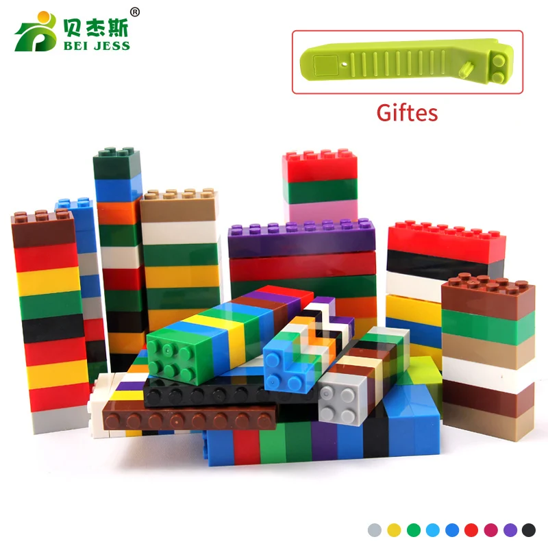 BEI JESS 300Pcs Creative DIY City Building Blocks Educational Toys For Children G 10 Color Compatible Brand