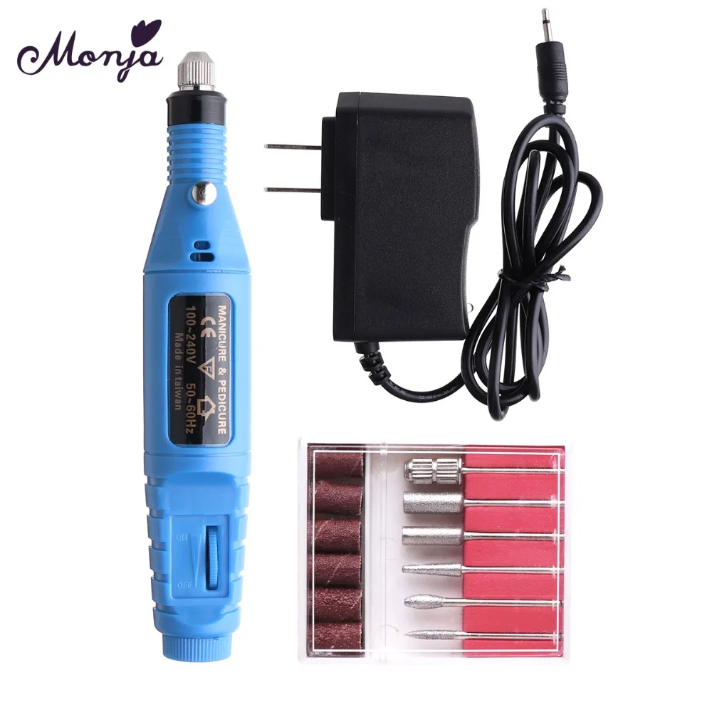 Monja 2 Colors Nail Art Electric Drill Grinding Apparatus Cuticle Gel