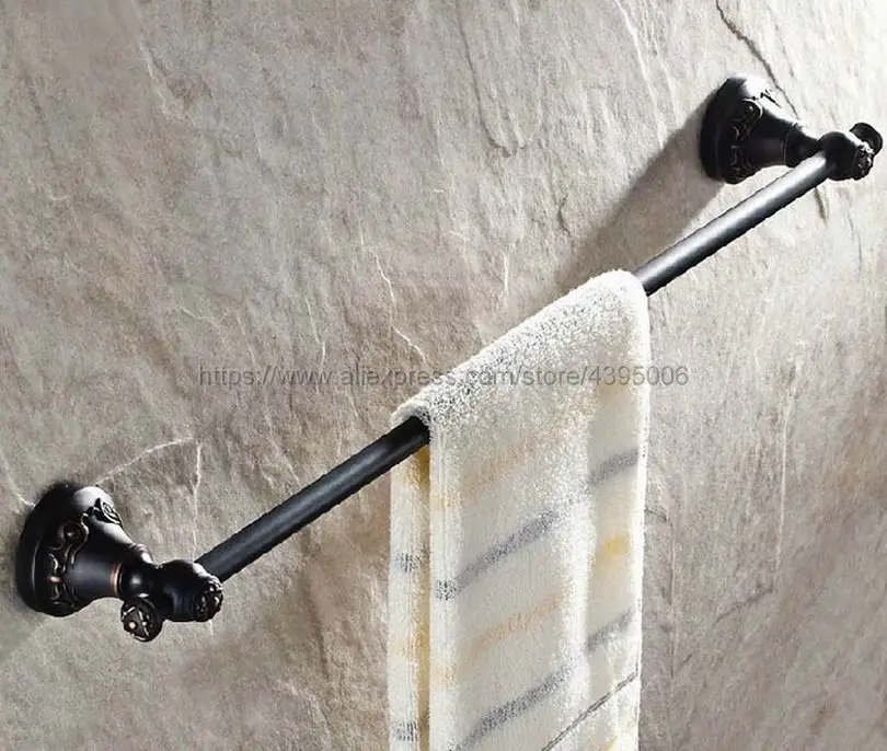 

Black Oil Rubbed Bronze Wall Mounted Bathroom Single Towel Bar Towel Rack Towel Holder Bathroom Accessories Bba449