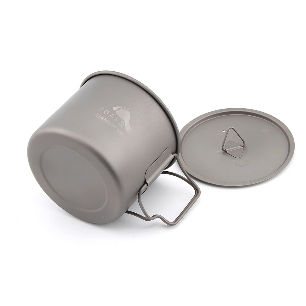 TOAKS olla-550 550 ml ultraligero de titanio POT Camping al aire libre de taza de