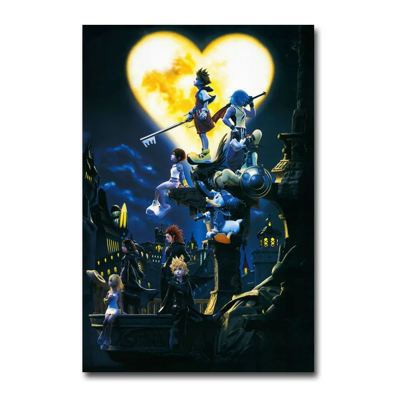 

Kingdom Hearts Game Canvas Poster Wall Art Print Painting 20x30 60x90cm Wallpaper Decorative Wall Picture for Living Room Decor