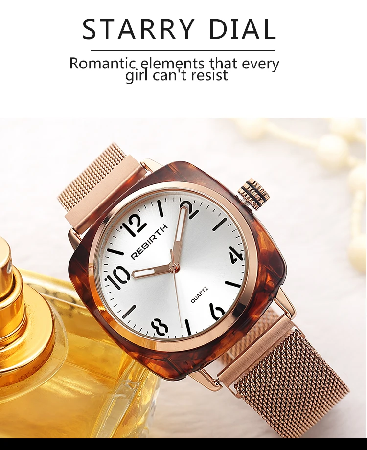 Креативные магнитные часы для женщин, модный янтарь, Золотые Квадратные наручные часы, женские роскошные миланские кварцевые часы со стальным ремешком