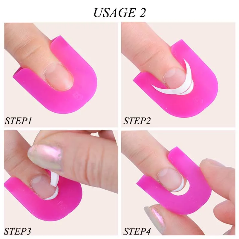 Полная красота 26 шт. лак для ногтей гель край против затопления пластиковый шаблон зажим маникюрные наборы покрытие для пальцев аксессуары для дизайна ногтей CH633