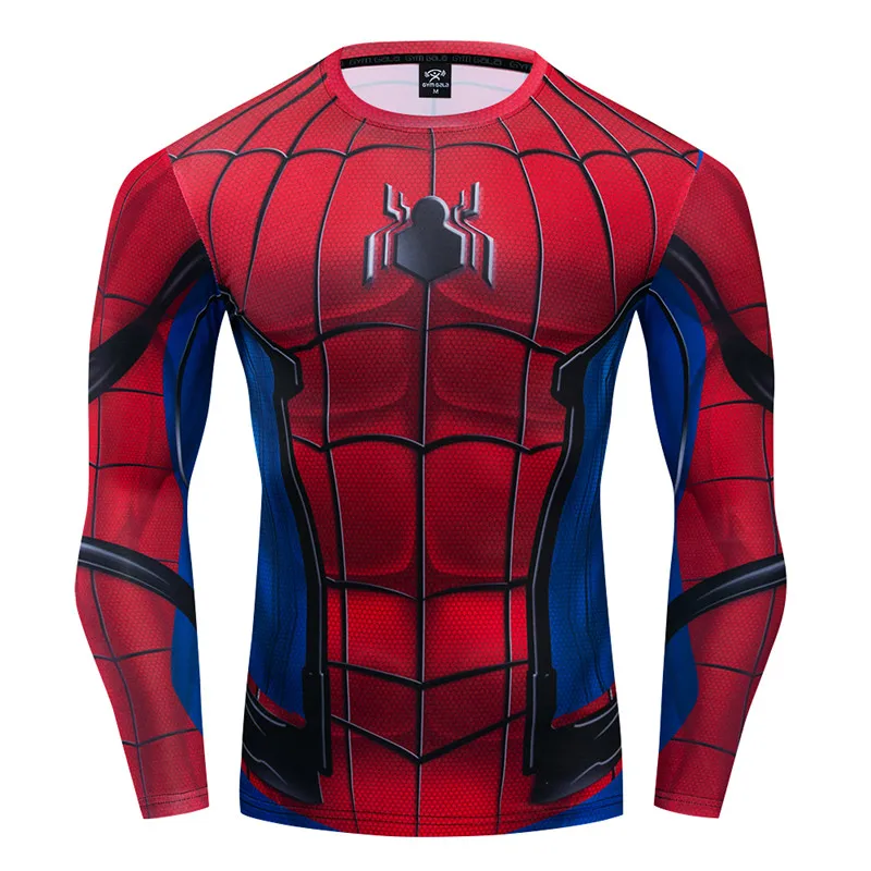 Мужские Утягивающие шорты Мстители Бесконечность войны танос Капитан Америка Железный человек 3D футболка брендовая одежда футболка для фитнеса