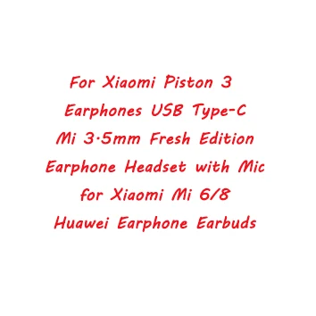 

Earphones USB Earphone Headset with Mic for Xiaomi Mi 6/8 Huawei Earphone Earbuds
