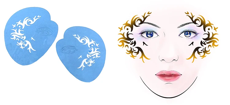OPHIR многоразовый трафарет под краску для лица DIY дизайн для лица вечерние инструменты для макияжа шаблон для нанесения краски на лицо трафарет FA0203