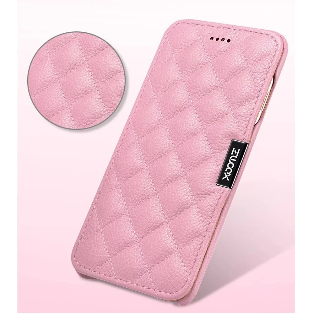 bilder für XOOMZ TOP Echtes Leder-kasten für iPhone 7 7 Plus iPhone 6 6 s Plus Grid Prüfen Magnetic Folio-kasten für iPhone 7 Plus Frauen Mädchen bilder für XOOMZ TOP Echtes Leder-kasten für iPhone 7 7 Plus iPhone 6 6 s Plus Grid Prüfen Magnetic Folio-kasten für iPhone 7 Plus Frauen Mädchen