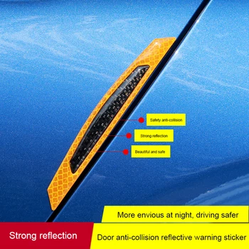 

Auto Accessories 4Pc Carbon Fiber Car Door Stickers Auto Warning Mark for Audi A5 A4 B8 B6 B7 B5 A3 Q7 Q5 A1 A6 C5 C6 Tt Q3