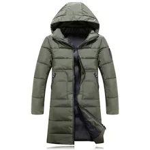 2018 New Winter Mens Parkas Long Thicken Men Cotton Padded Coat Korea Style Warm Parka Jacket Armygreen Black Blue Plus Size 3XL