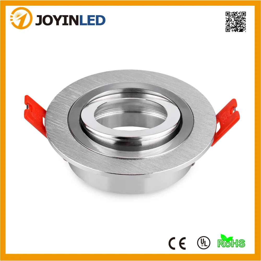 

Aluminum Around White Silver GU10/MR16 Spot light Led Light Frame Kits Recessed Led Downlight Fixture For Bedroom