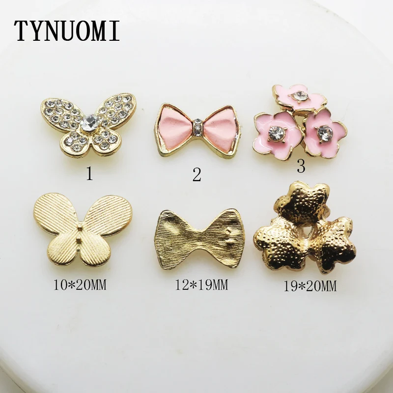 

TYNUOMI Hot 10pcs/lot Multi-Shape Multi-Size Alloy Rhinestone Button DIY Clothing Sewing Craft Decoration Buckle