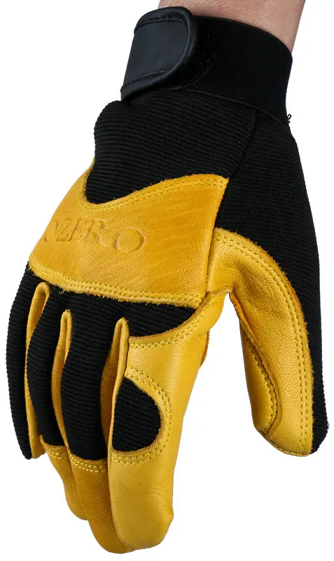 Защитные перчатки оленьей Для мужчин работы Драйвер перчатки кожи защиты безопасности работников рабочую гонки мото-перчатки