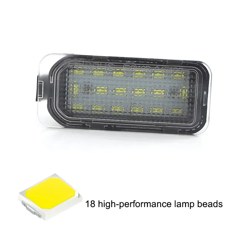 2PCS Error Free For Fiesta JA8 Focus S-MAX C-MAX Mondeo Kuga Galaxy 2010 18SMD Car Led License Plate Light Lamp OEM Replace