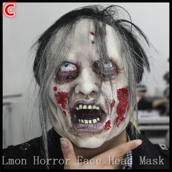 

Adults size Cosplay Horror Demons Head Devour Mask Scary Macka Monster Latex Masks for Adults Halloween All Party Free Shipping