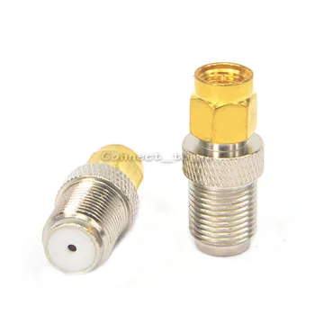 

(10 pieces/lot) SMA Plug Male Goldplated to F Jack Female RF Connector F Female SMA Male Adapters