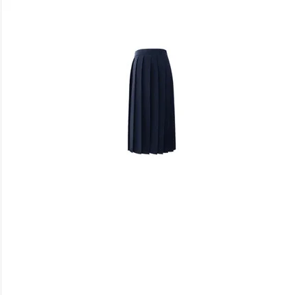 Японская школьная форма JK, Студенческая плиссированная юбка для колледжа, Милая женская школьная форма моряка, юбка с высокой талией для девочек - Цвет: Dark blue mid skirt