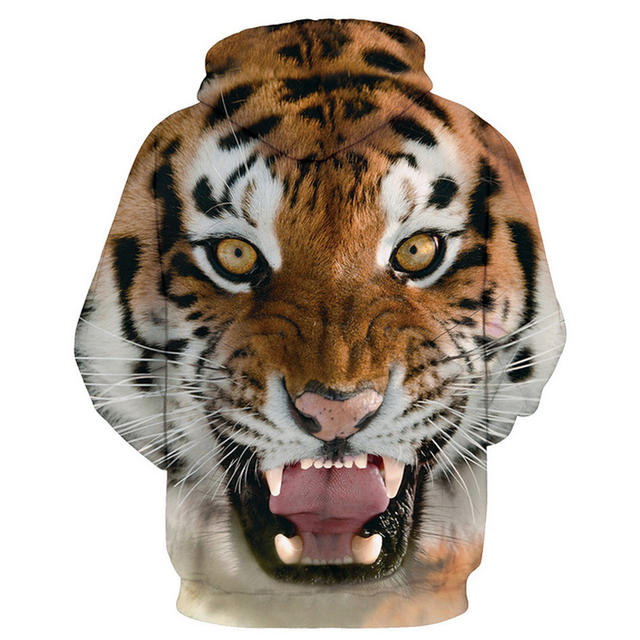 TIGER FACE 3D HOODIE