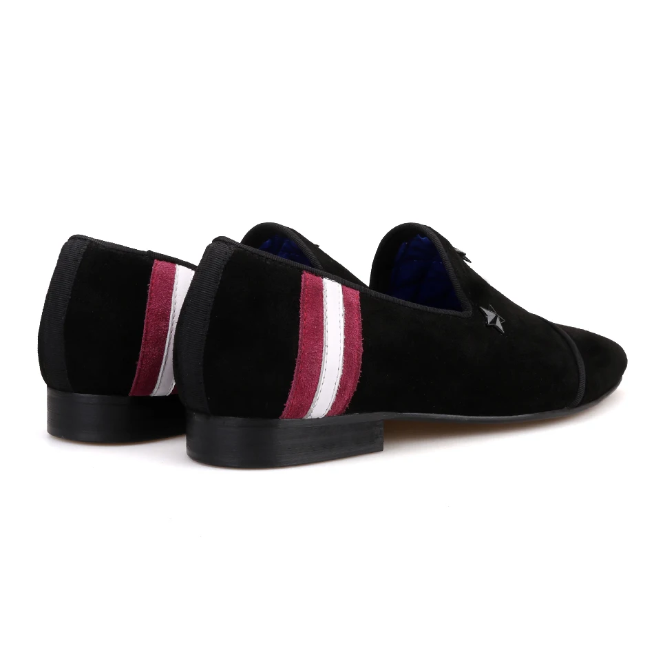 Más Fiesta Con Hecho Hebilla Moda 2019 Hombres Mano Mocasines Piergitar Zapatos Y Negro Los A Pisos De Estrella Tamaño Boda Gamuza U6w5zxg