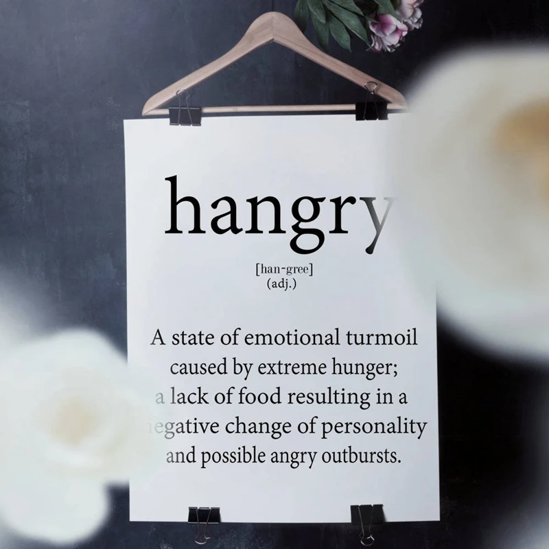 Definition Hungry Funny Kitchen Wall Art Canvas Painting Compromise Quote Prints Minimalist With Free Shipping Worldwide Weposters Com