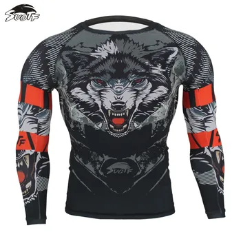 

SUOTF MMA Black Ferocious Wolf Head Fighting Boxing Fitness Sweatshirt Boxing jerseys tiger muay thai yokkao thai boxing shorts