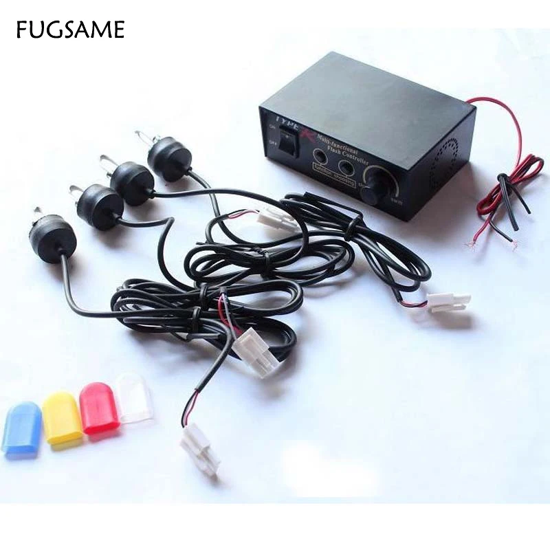 

Type R 8 Function adjustable Warning Strobe light( big U tube)55W/12V Multi-color cover 704-4 GGG FREESHIPPING