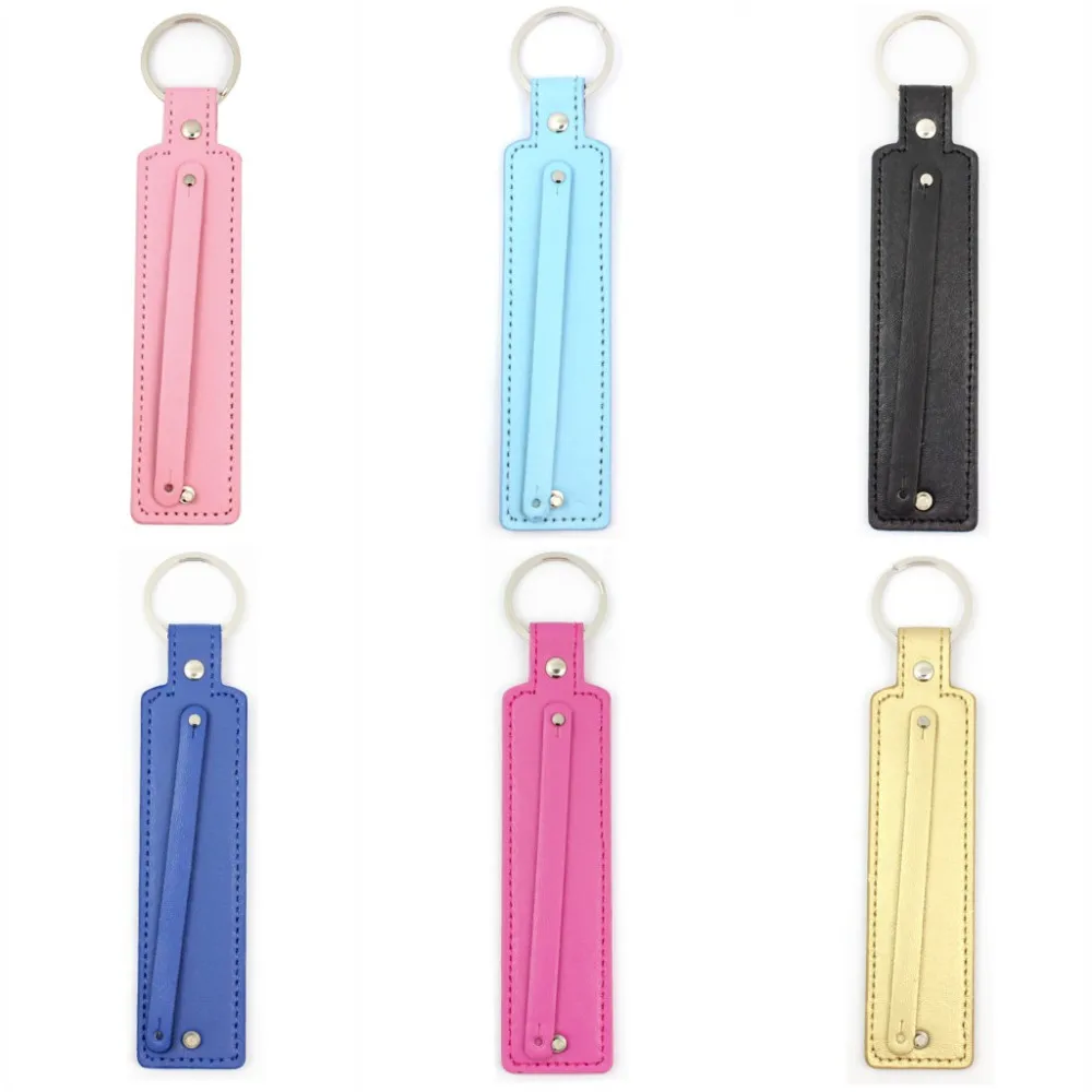 

diylocket 10pcs PU leather key chain-key ring-keyring-keychain 10 color can choose fit 8mm slide letter charms number LSBR017*10